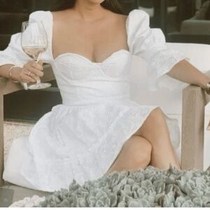 NWT Agua By Agua Bendita Cedro Lace Bustier Mini Dress - Size S